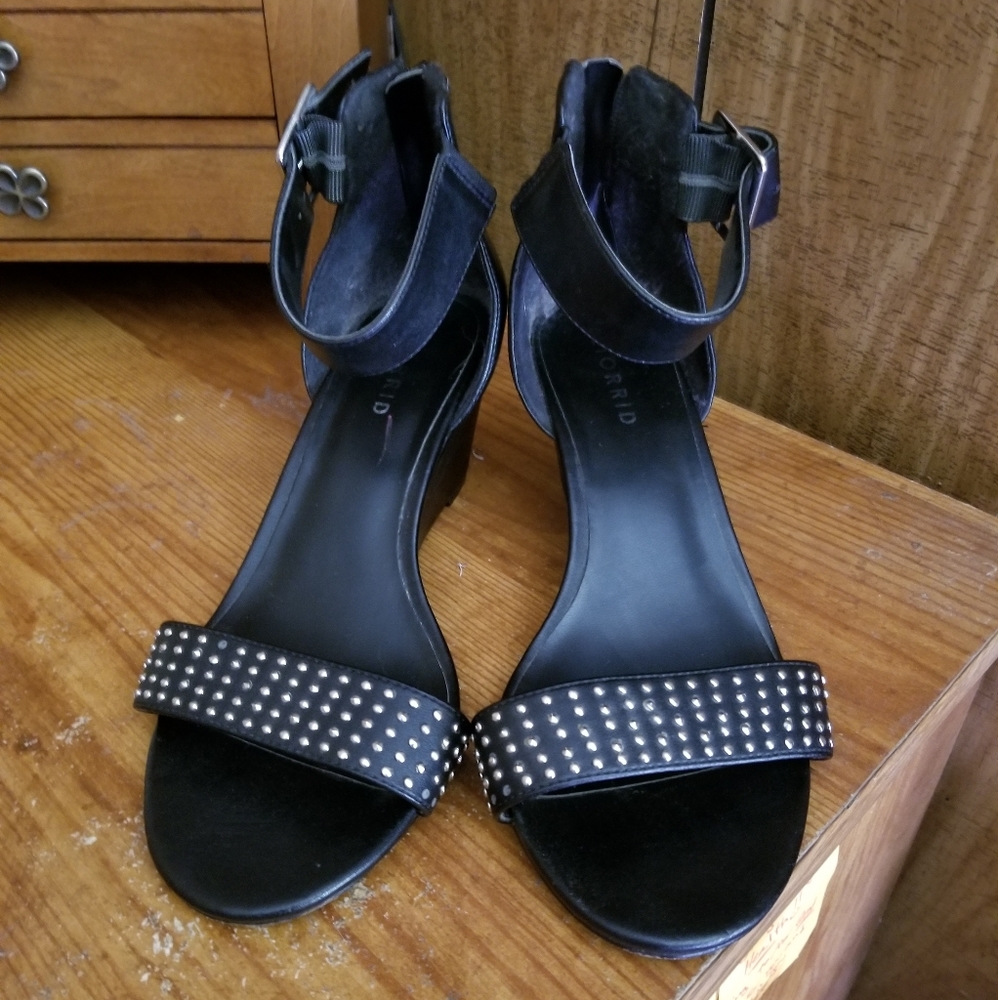 Torrid black dress wedge